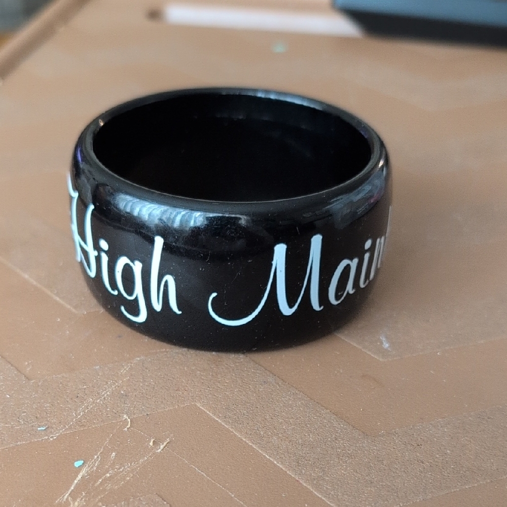 High Maintenance Black Decorative Ring
